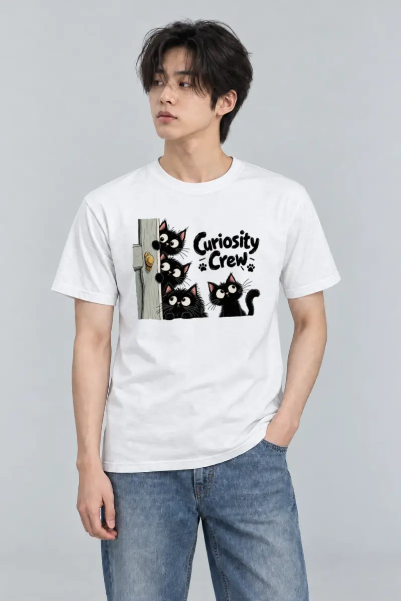 "Curiosity Crew" Heavyweight Unisex Crewneck T-shirt | Gildan 5000