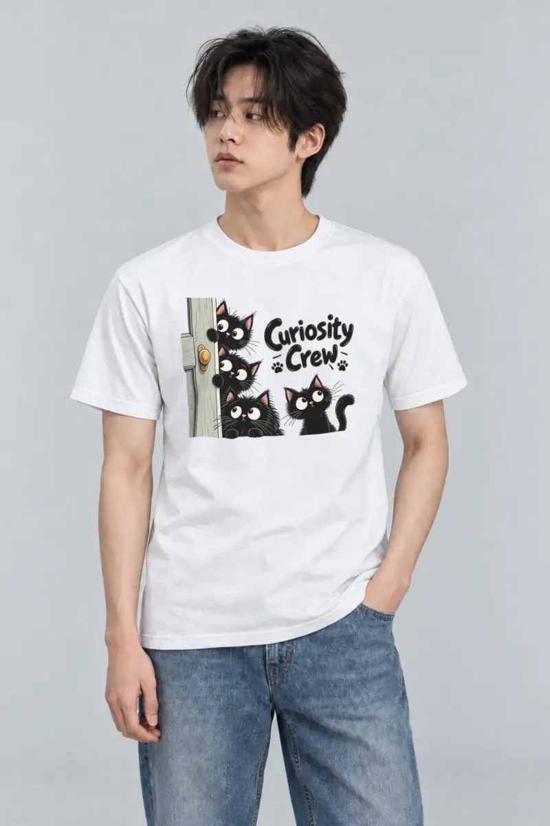 "Curiosity Crew" Heavyweight Unisex Crewneck T-shirt