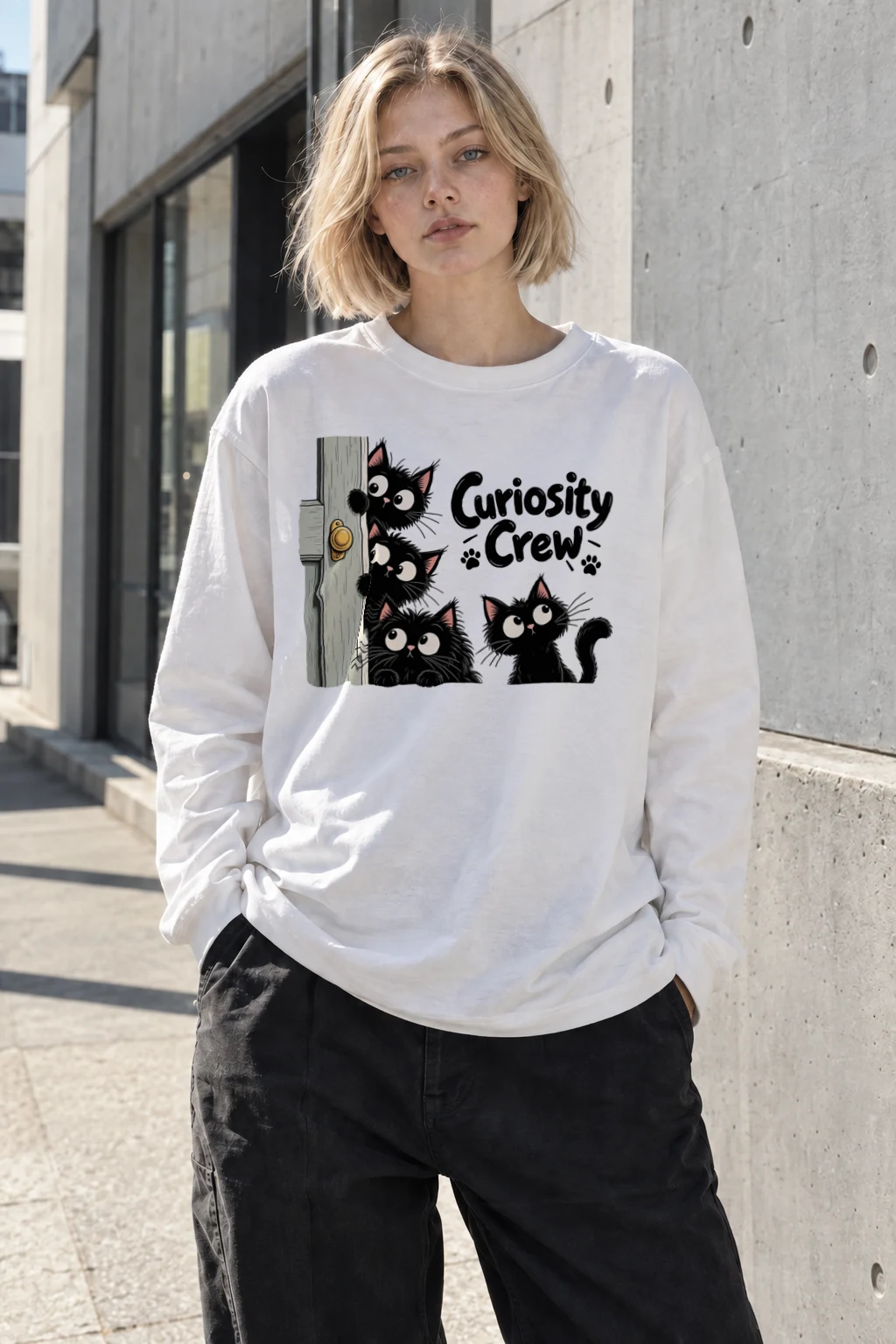 "Curiosity Crew" Unisex Longsleeve T-shirt | Gildan 2400