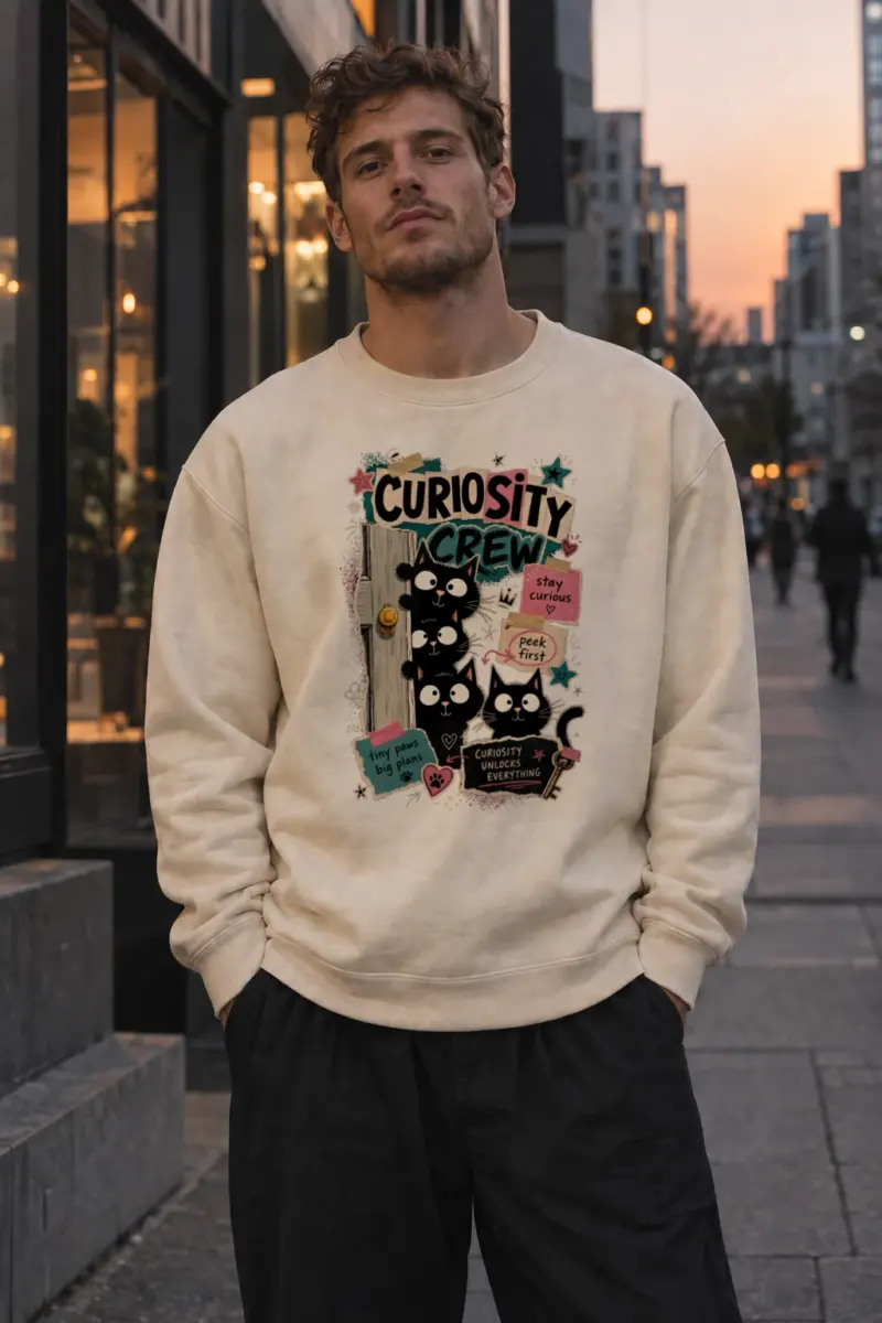 "Curiosity Crew" Unisex Sponge Fleece Crewneck Sweatshirt | Bella + Canvas 3901