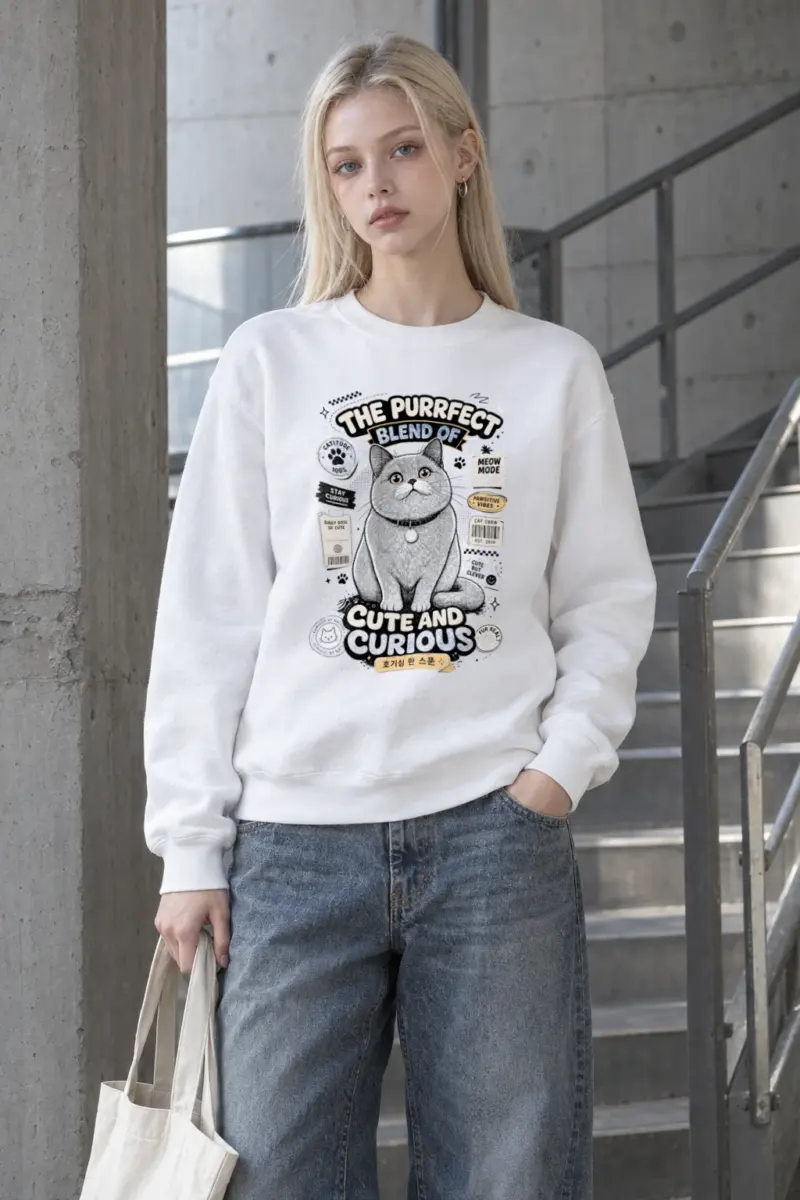 "Curious By Nature" Heavy Blend Unisex Crewneck Sweatshirt