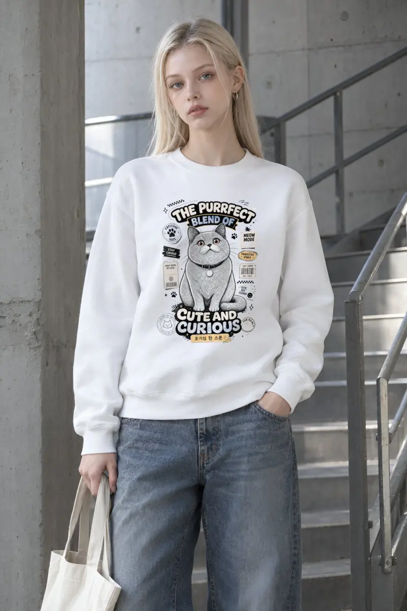 "Curious By Nature" Heavy Blend Unisex Crewneck Sweatshirt