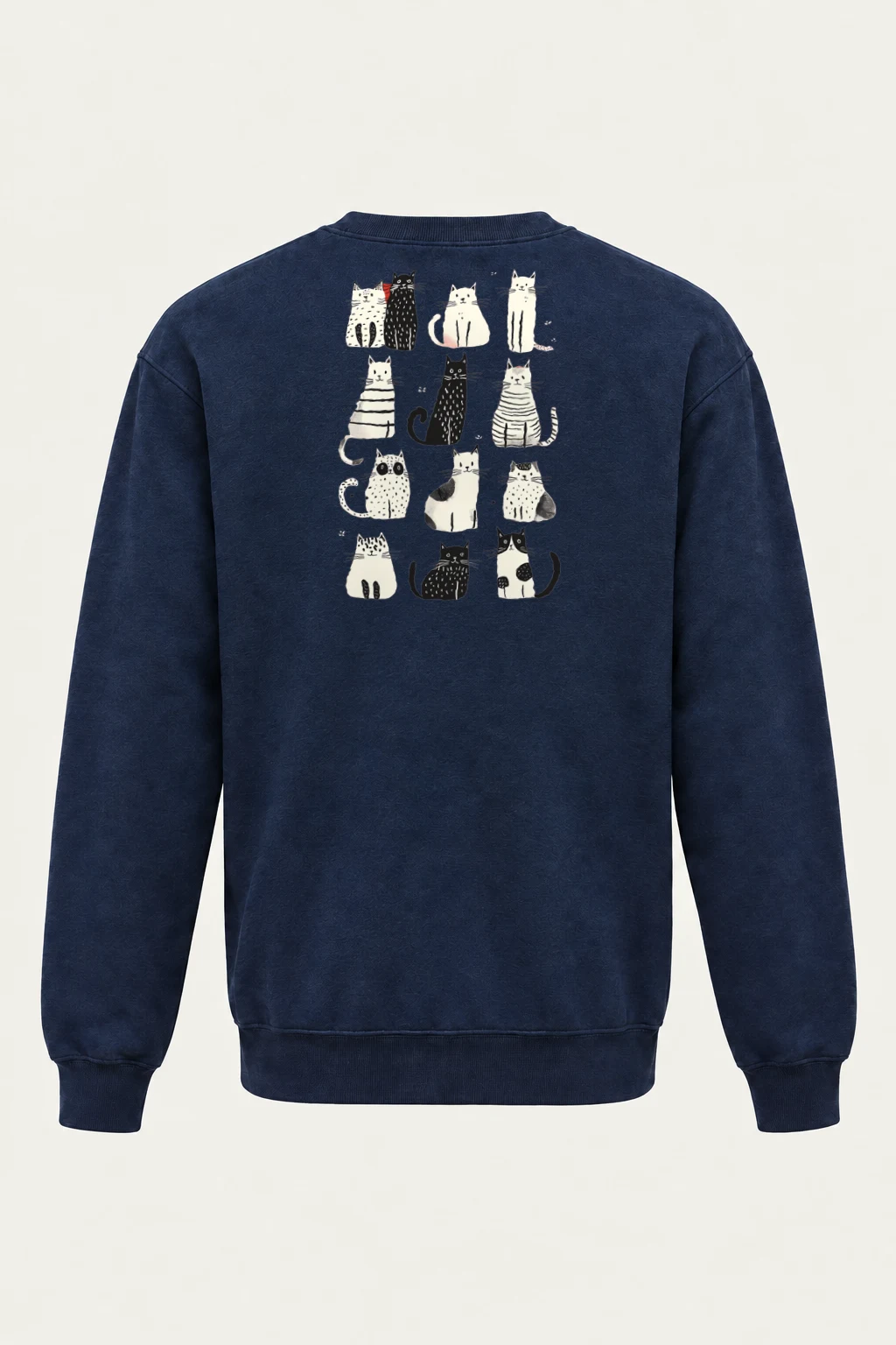 "Curious Cat Crowd" Heavy Blend Unisex Crewneck Sweatshirt | Gildan 18000