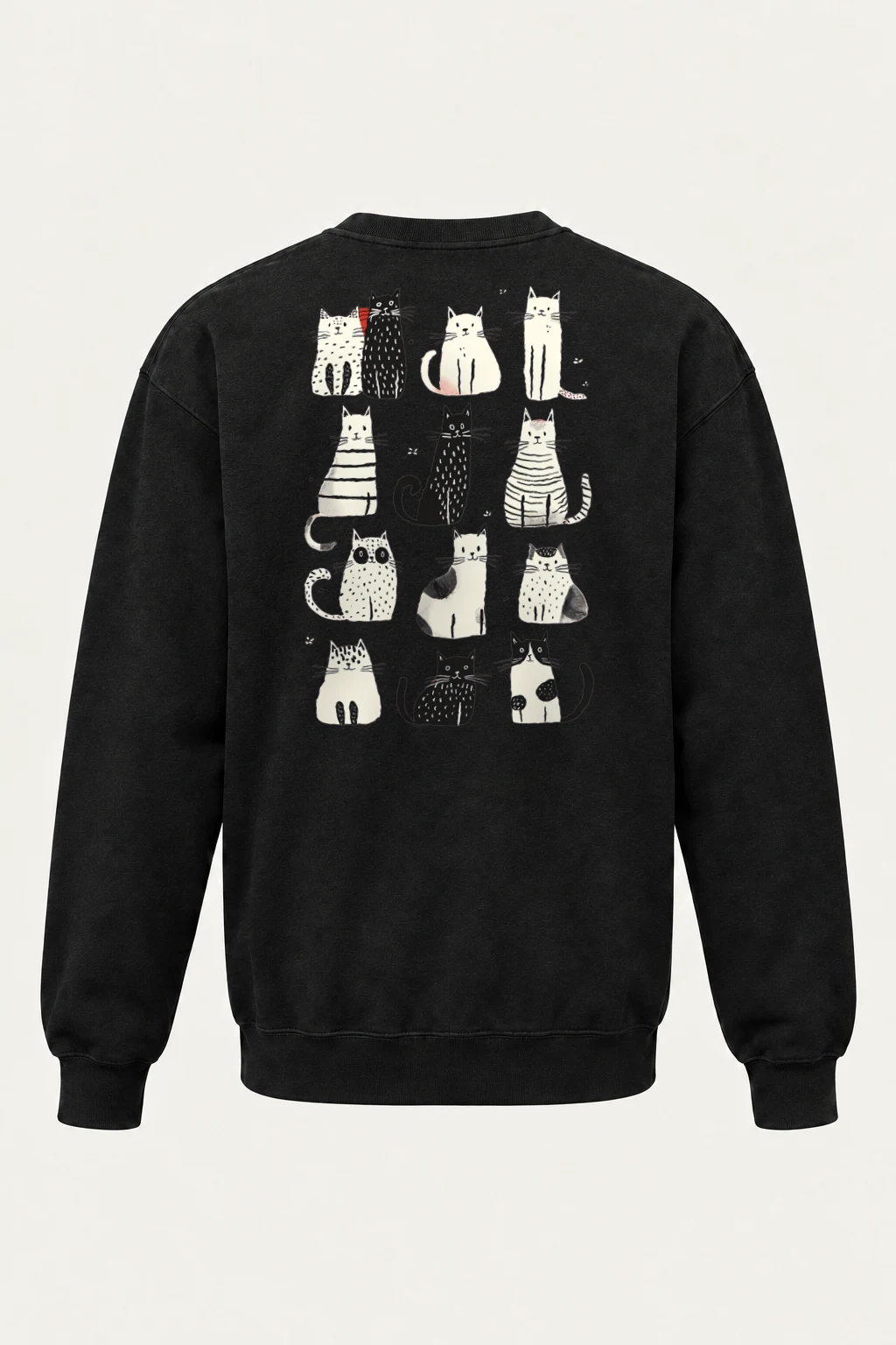 "Curious Cat Crowd" Heavy Blend Unisex Crewneck Sweatshirt | Gildan 18000