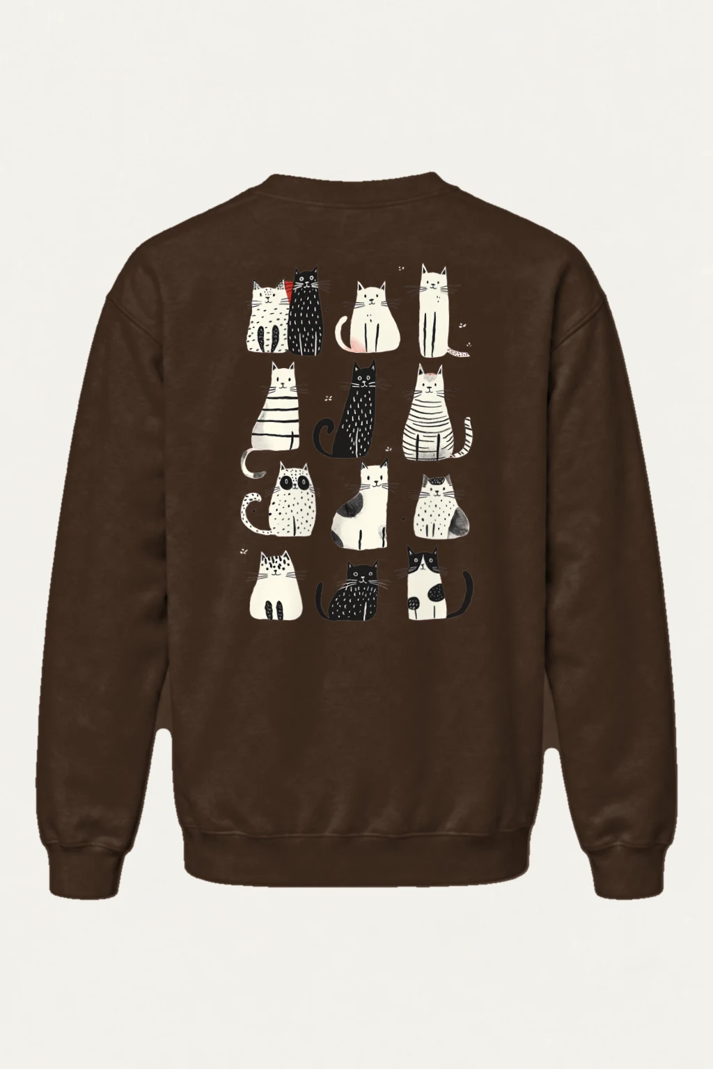 "Curious Cat Crowd" Heavy Blend Unisex Crewneck Sweatshirt | Gildan 18000