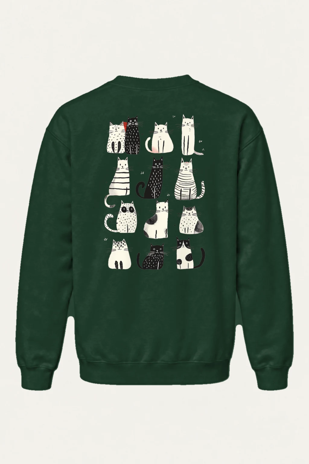 "Curious Cat Crowd" Heavy Blend Unisex Crewneck Sweatshirt | Gildan 18000