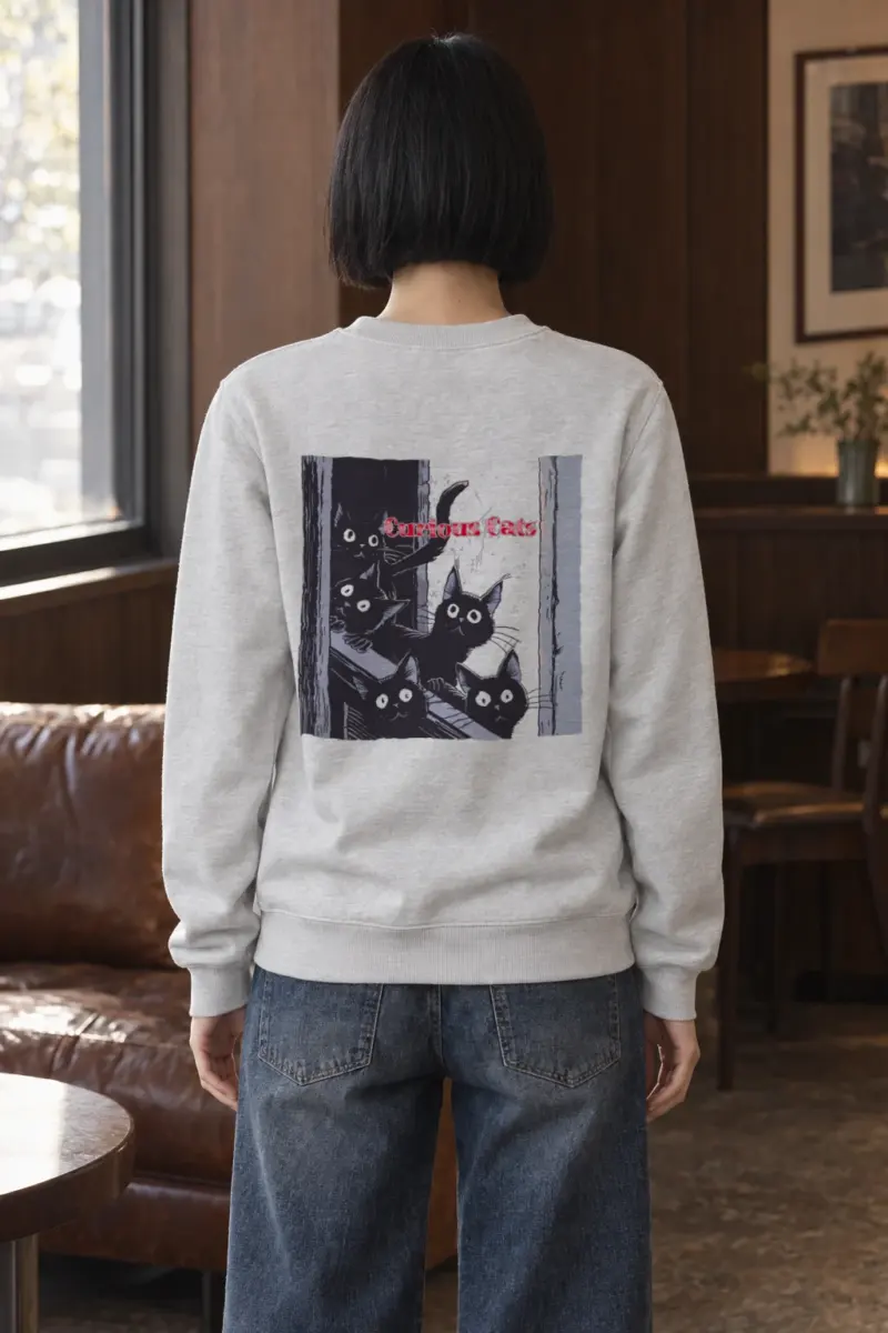 "Curious Cats" Heavy Blend Unisex Crewneck Sweatshirt