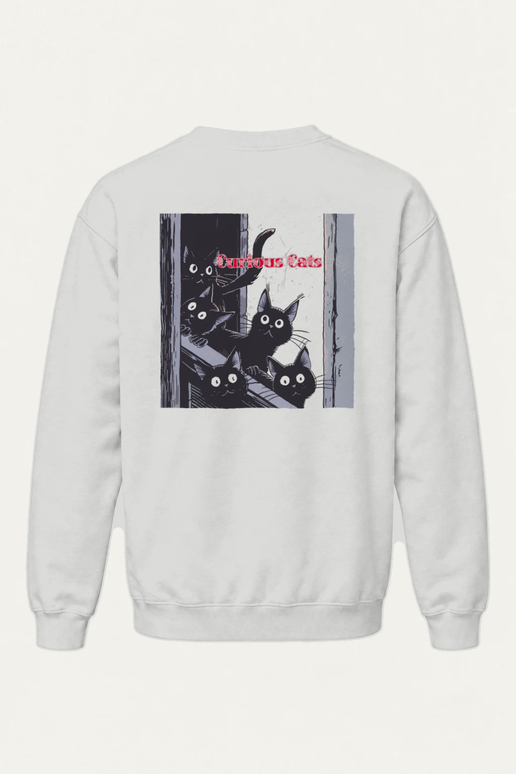 "Curious Cats" Heavy Blend Unisex Crewneck Sweatshirt | Gildan 18000