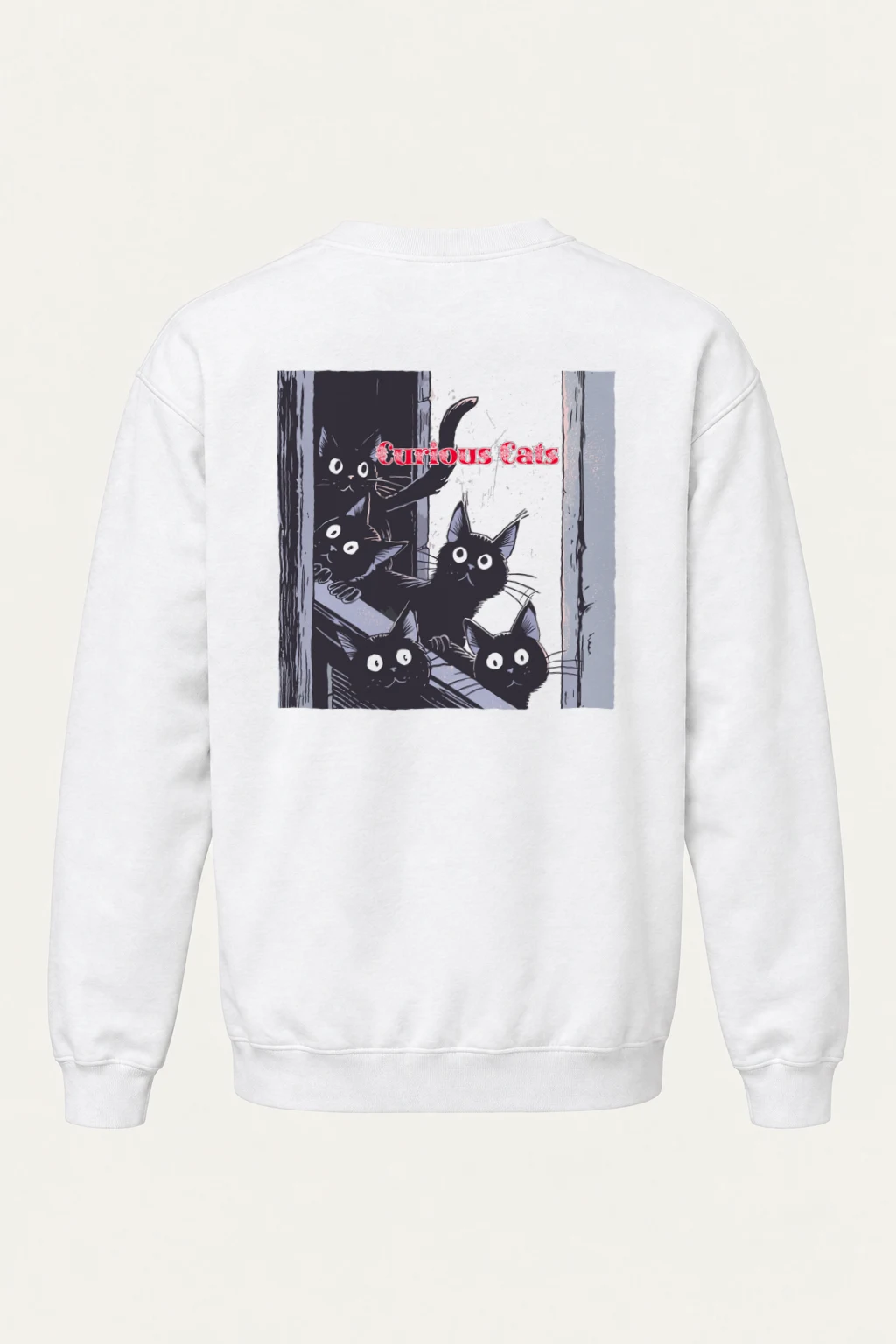 "Curious Cats" Heavy Blend Unisex Crewneck Sweatshirt | Gildan 18000