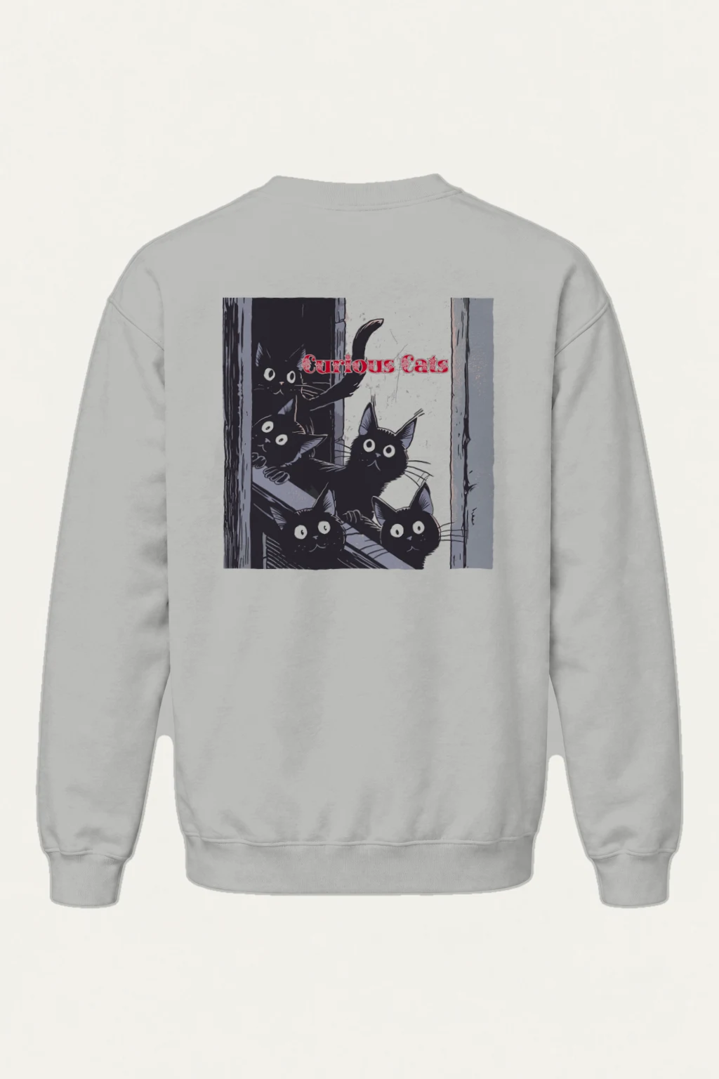 "Curious Cats" Heavy Blend Unisex Crewneck Sweatshirt | Gildan 18000