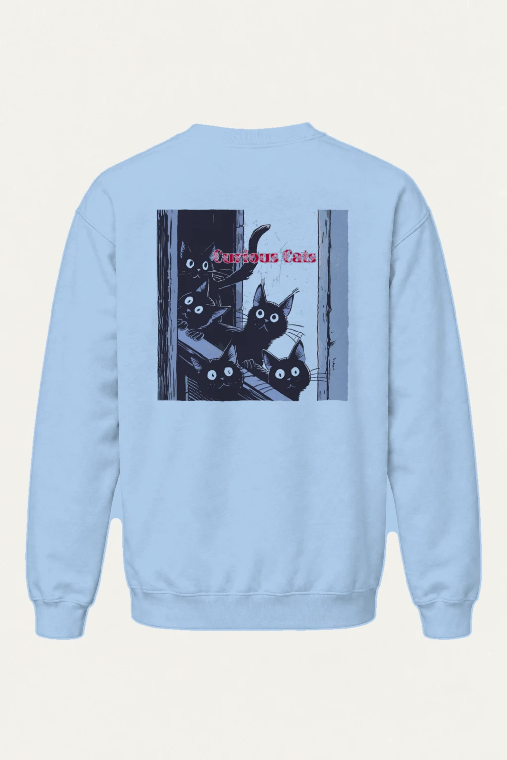"Curious Cats" Heavy Blend Unisex Crewneck Sweatshirt | Gildan 18000