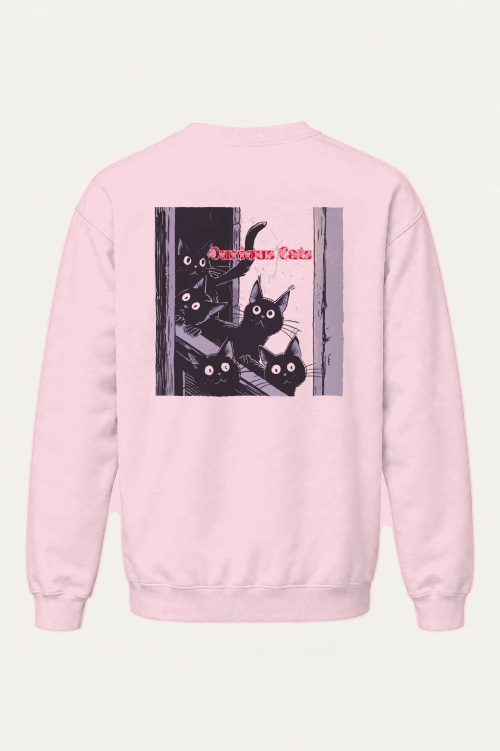 "Curious Cats" Heavy Blend Unisex Crewneck Sweatshirt | Gildan 18000