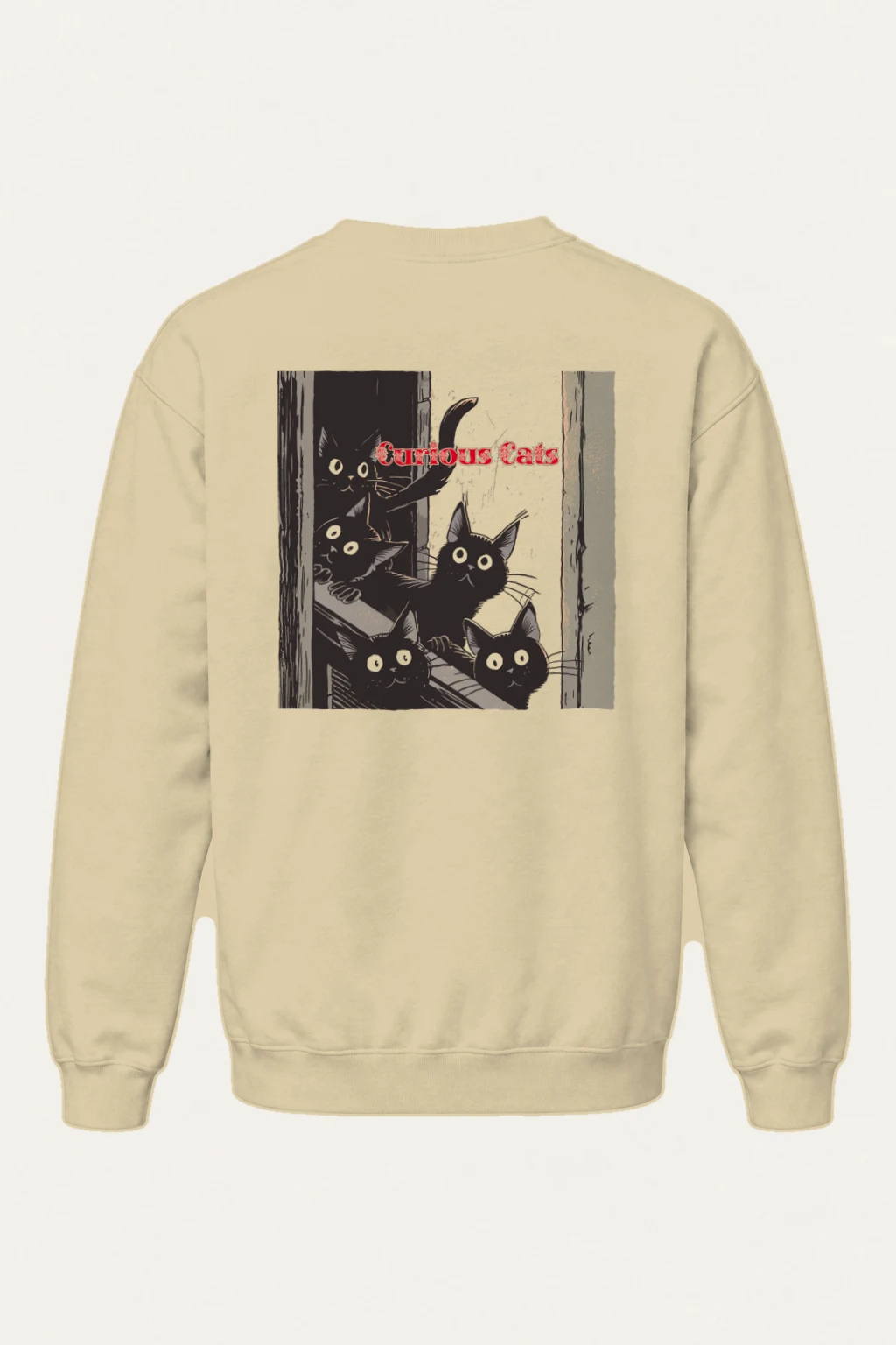 "Curious Cats" Heavy Blend Unisex Crewneck Sweatshirt | Gildan 18000
