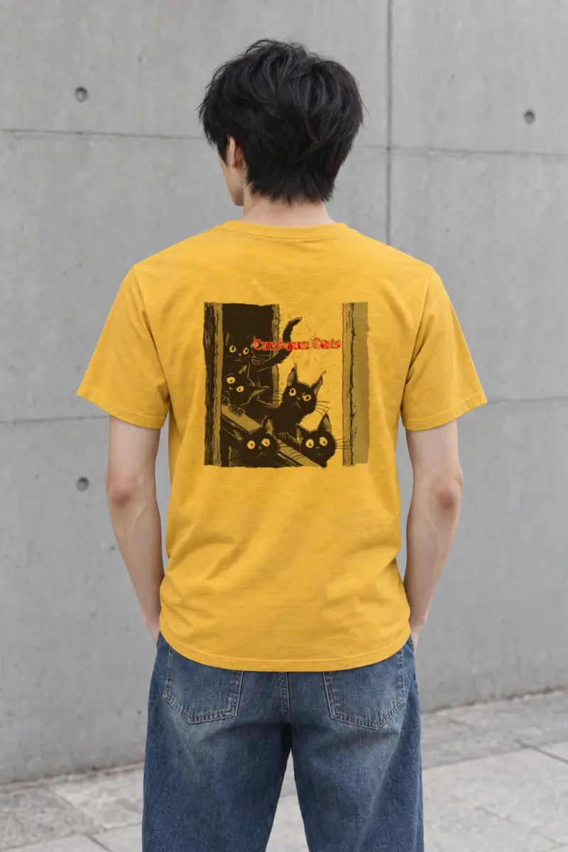 "Curious Cats" Heavyweight Unisex Crewneck T-shirt