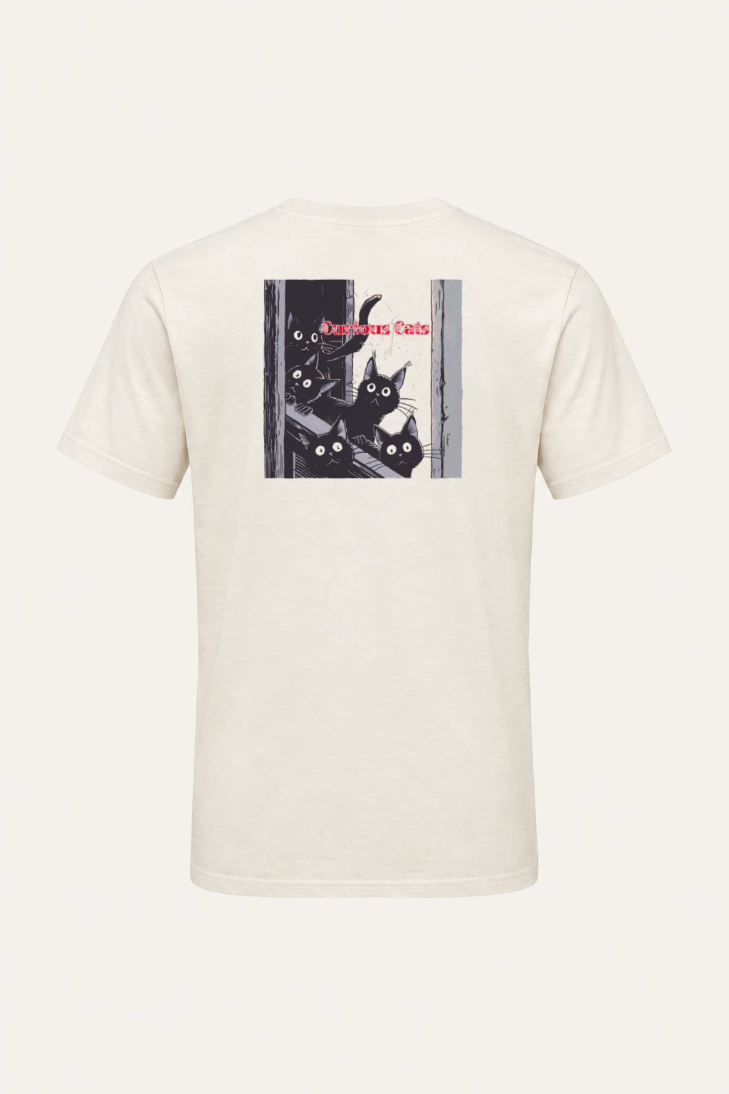 "Curious Cats" Heavyweight Unisex Crewneck T-shirt | Gildan 5000