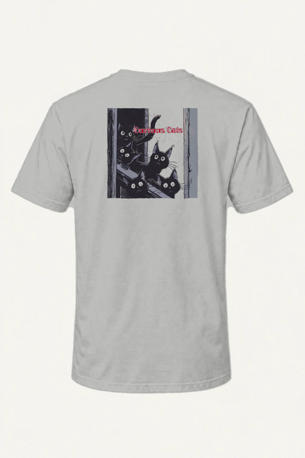 "Curious Cats" Heavyweight Unisex Crewneck T-shirt | Gildan 5000