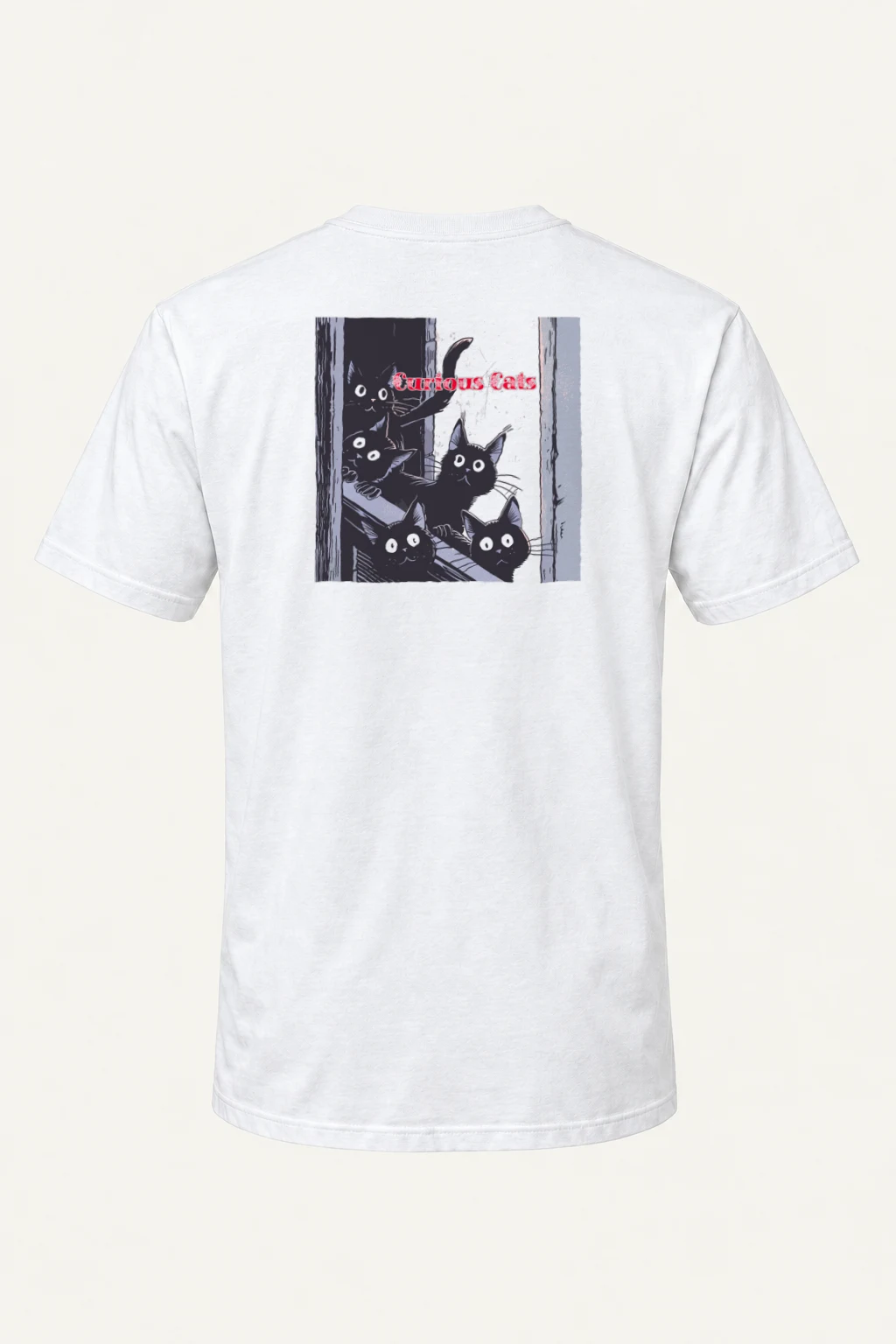 "Curious Cats" Heavyweight Unisex Crewneck T-shirt | Gildan 5000