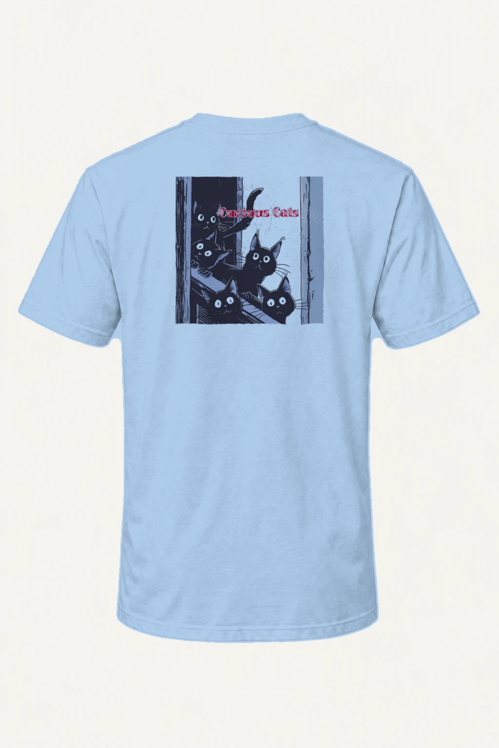 "Curious Cats" Heavyweight Unisex Crewneck T-shirt | Gildan 5000