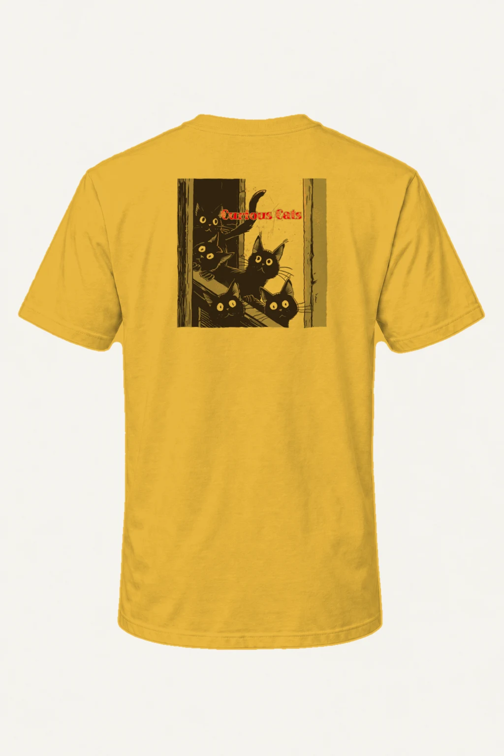 "Curious Cats" Heavyweight Unisex Crewneck T-shirt | Gildan 5000