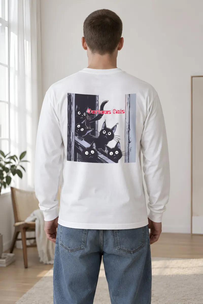 "Curious Cats" Unisex Longsleeve T-shirt