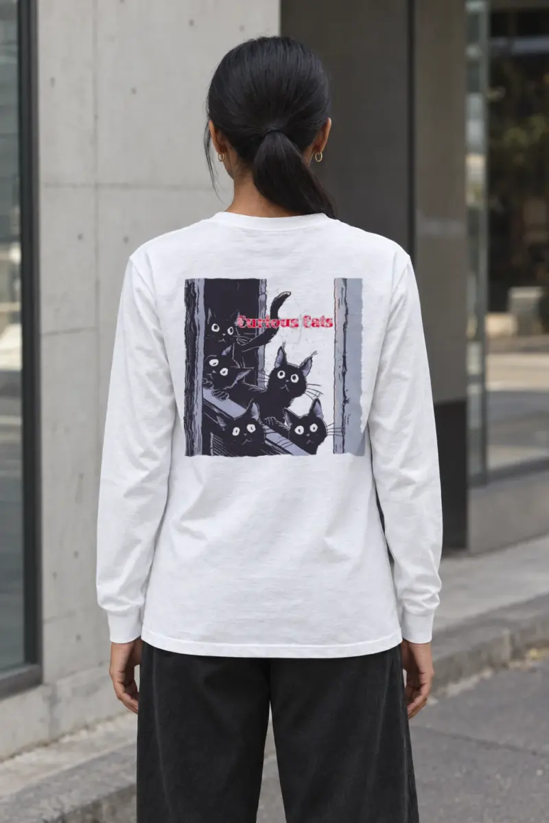 "Curious Cats" Unisex Longsleeve T-shirt | Gildan 2400