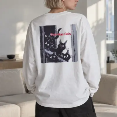 "Curious Cats" Unisex Longsleeve T-shirt | Gildan 2400