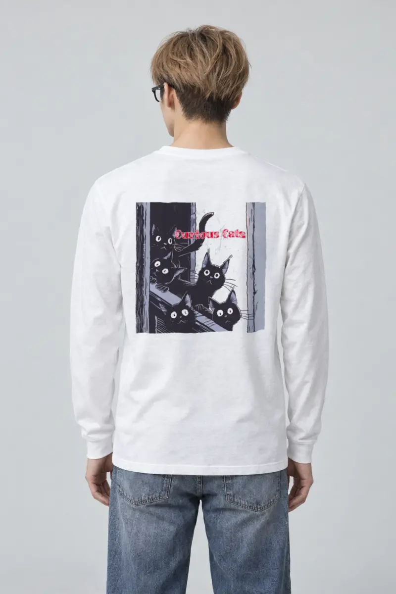 "Curious Cats" Unisex Longsleeve T-shirt