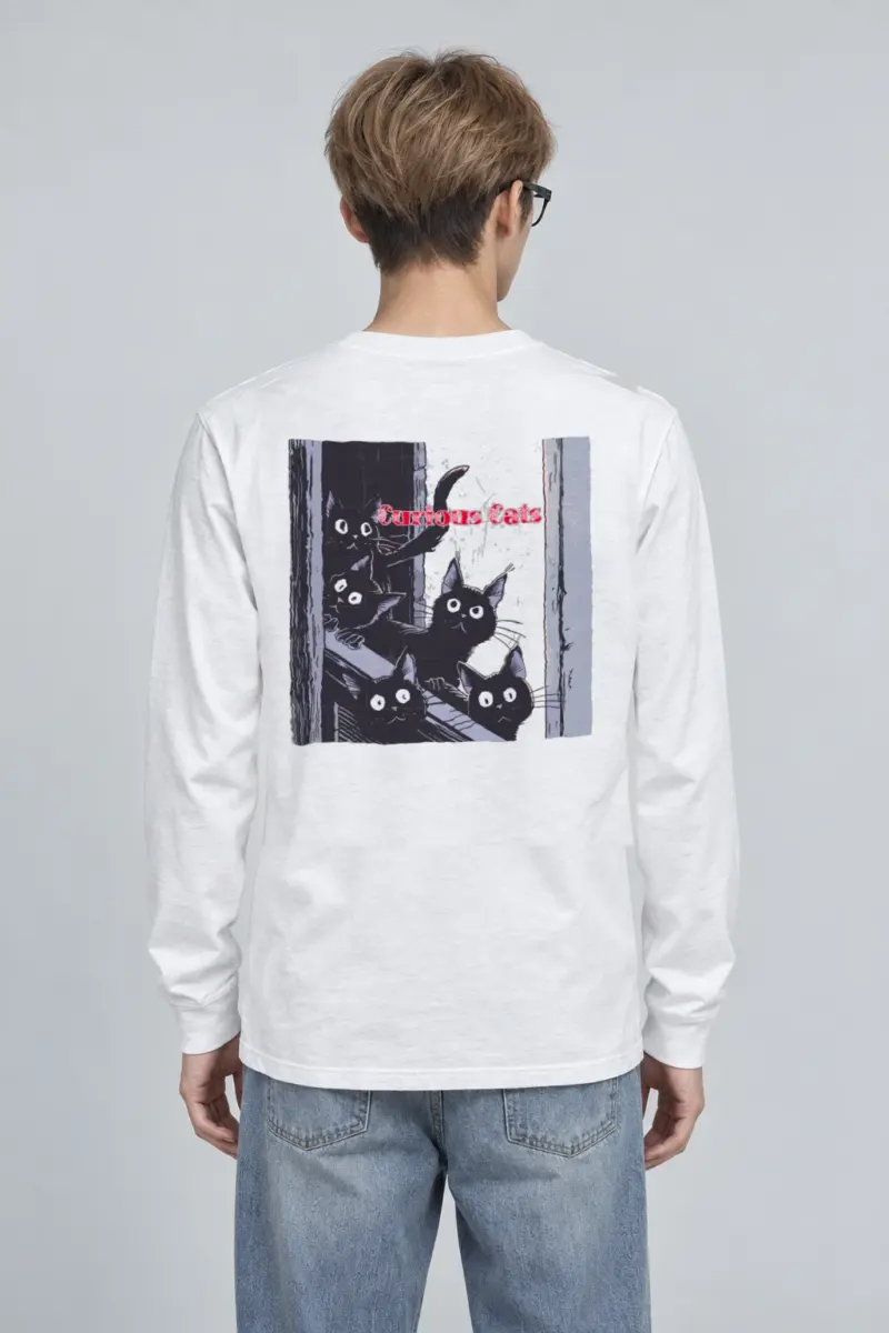 "Curious Cats" Unisex Longsleeve T-shirt