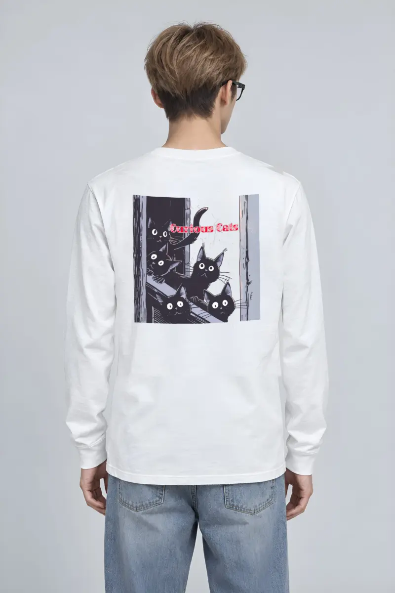 "Curious Cats" Unisex Longsleeve T-shirt