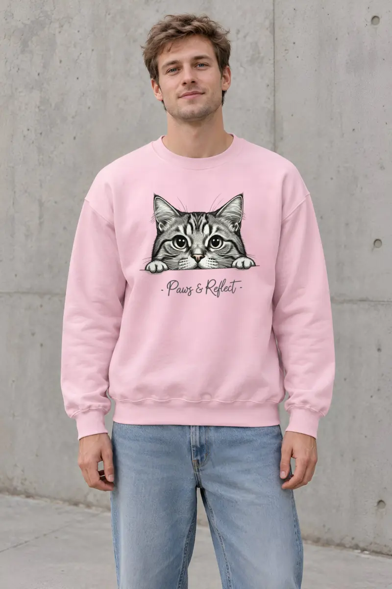 "Curious Tabby" Heavy Blend Unisex Crewneck Sweatshirt