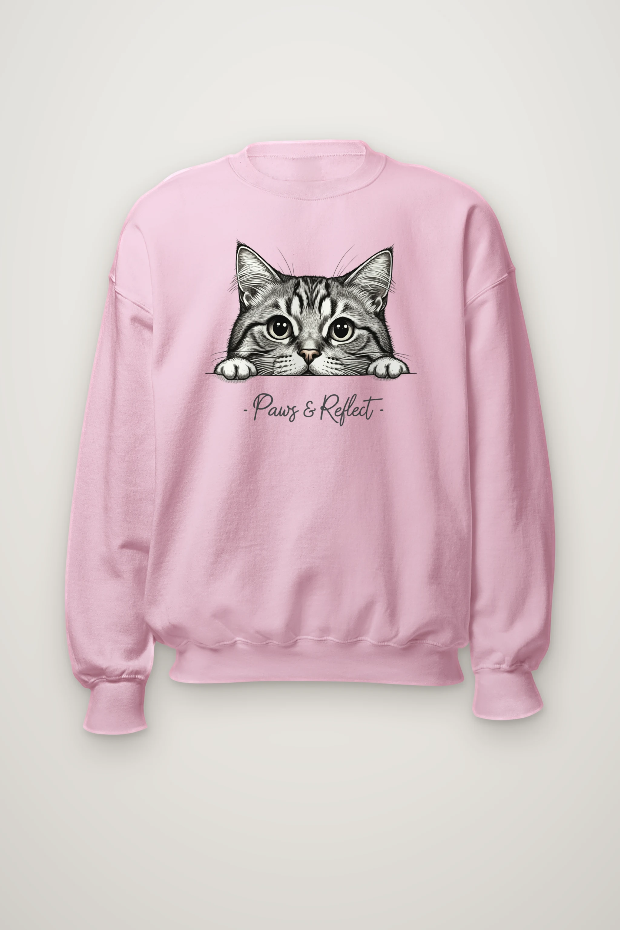 "Curious Tabby" Heavy Blend Unisex Crewneck Sweatshirt