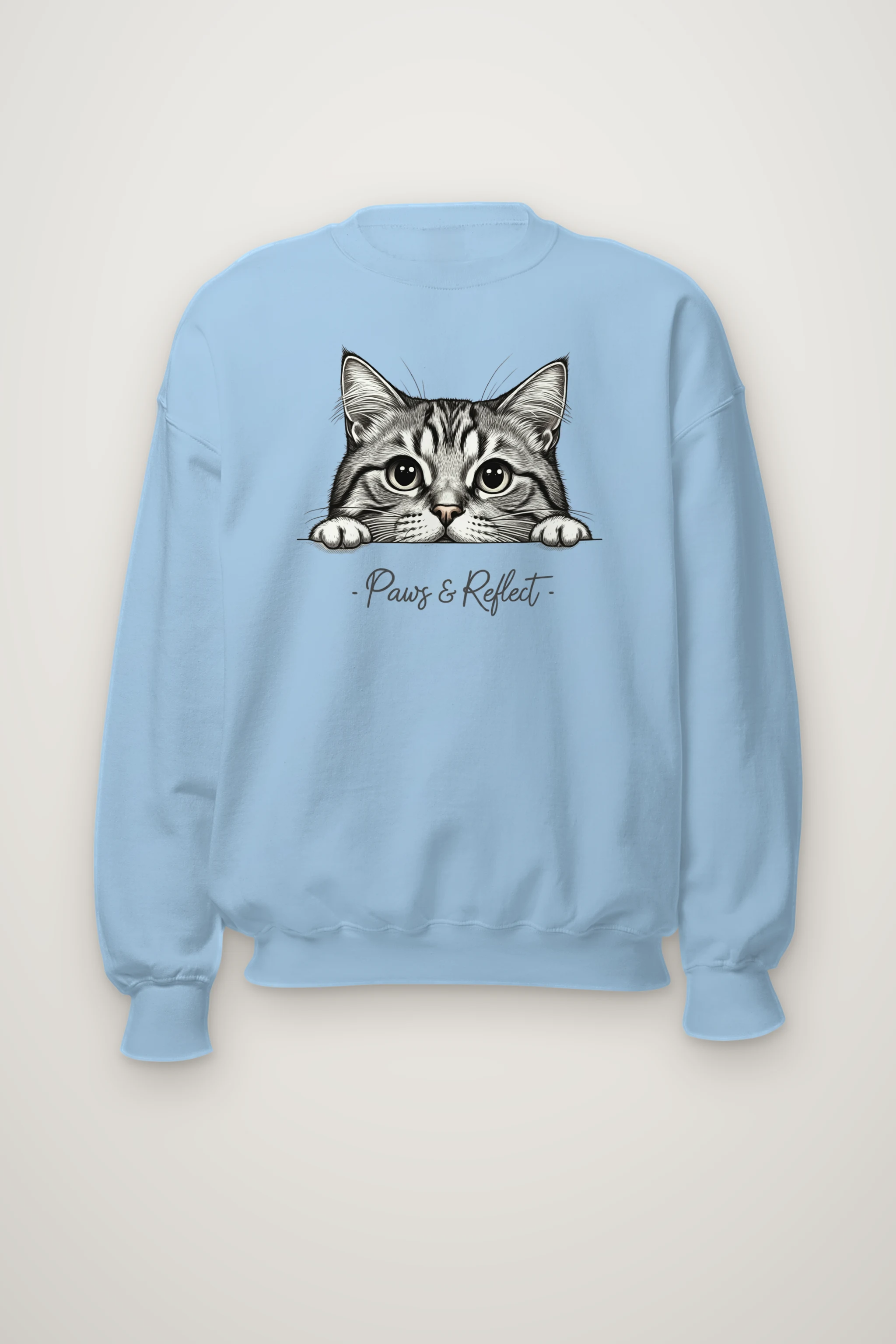 "Curious Tabby" Heavy Blend Unisex Crewneck Sweatshirt