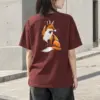 "Curled Fox" Heavyweight Unisex Crewneck T-shirt | Gildan 5000