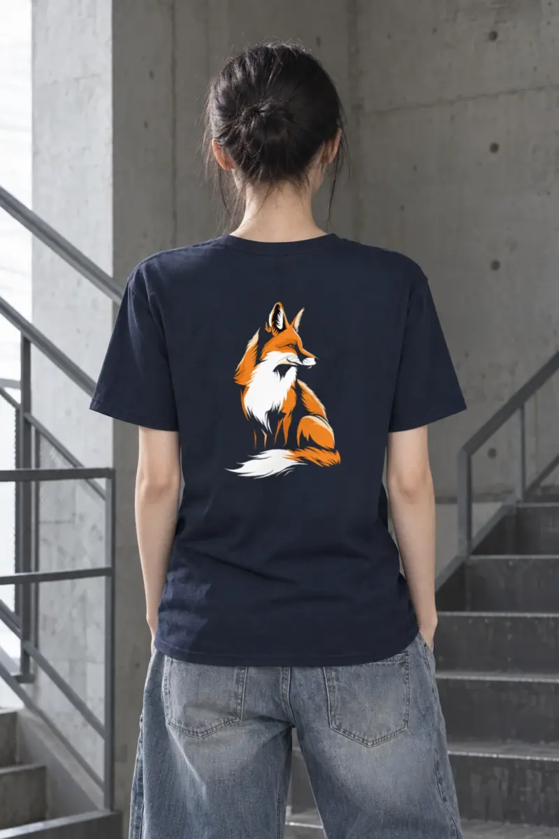 "Curled Fox" Heavyweight Unisex Crewneck T-shirt