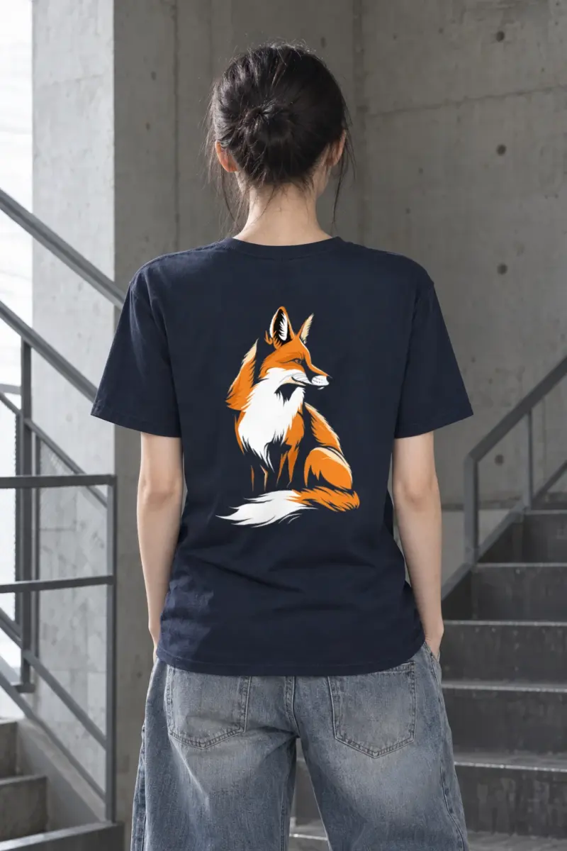 "Curled Fox" Heavyweight Unisex Crewneck T-shirt