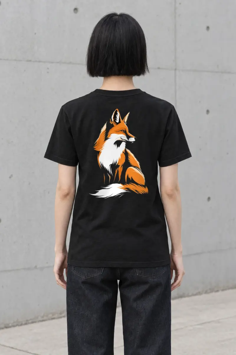 "Curled Fox" Heavyweight Unisex Crewneck T-shirt