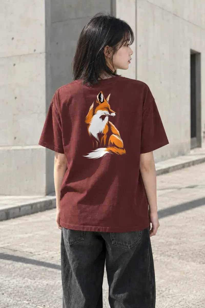 "Curled Fox" Heavyweight Unisex Crewneck T-shirt | Gildan 5000