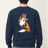 "Curled Fox Line Art" Heavy Blend Unisex Crewneck Sweatshirt