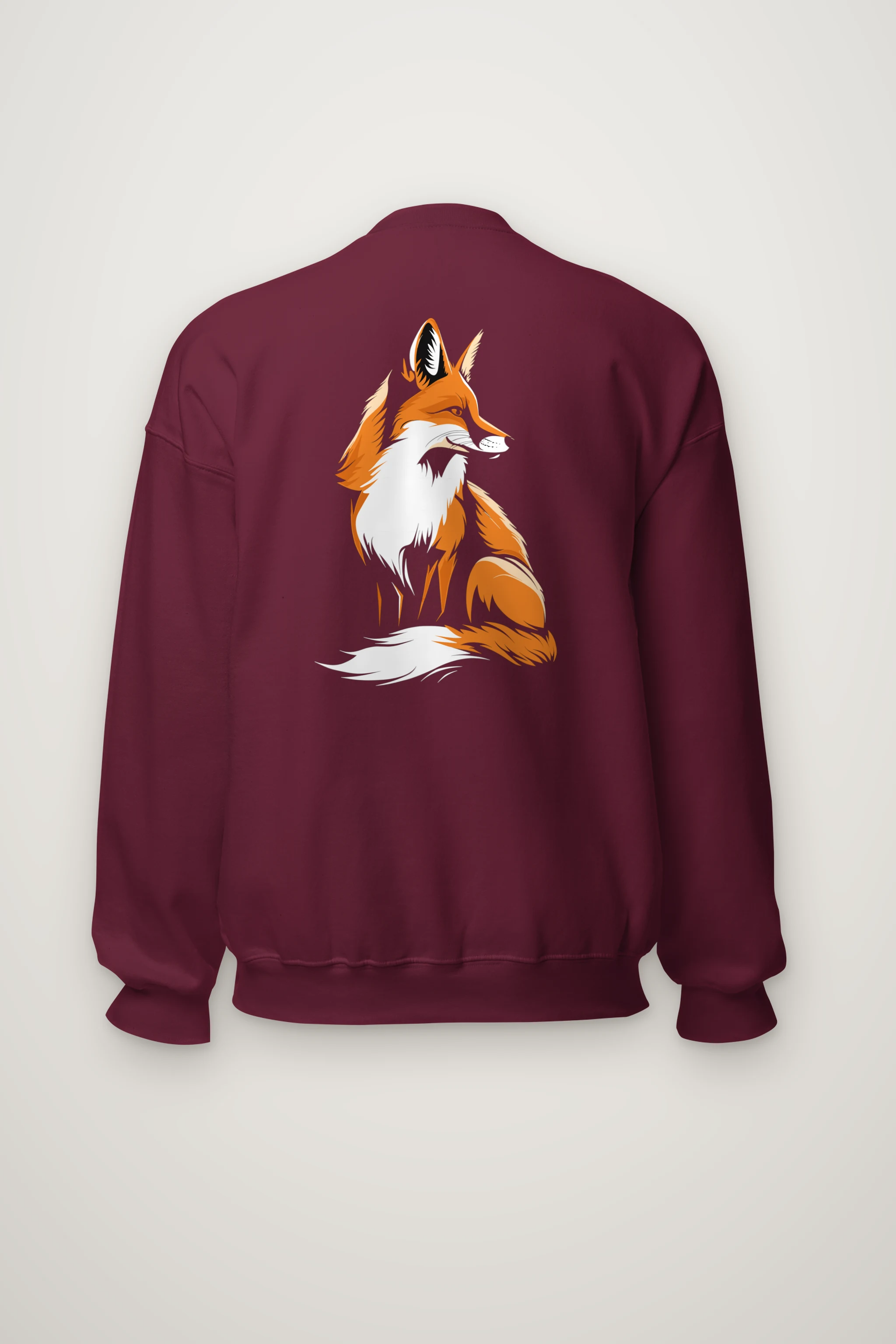 "Curled Fox Line Art" Heavy Blend Unisex Crewneck Sweatshirt