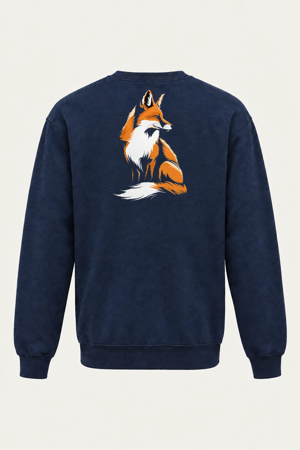 "Curled Fox Line Art" Heavy Blend Unisex Crewneck Sweatshirt | Gildan 18000