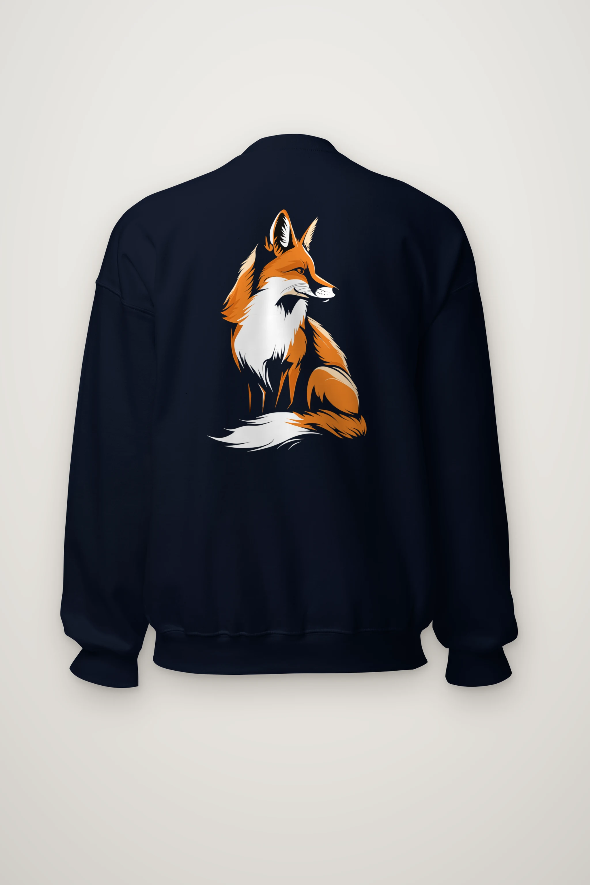 "Curled Fox Line Art" Heavy Blend Unisex Crewneck Sweatshirt