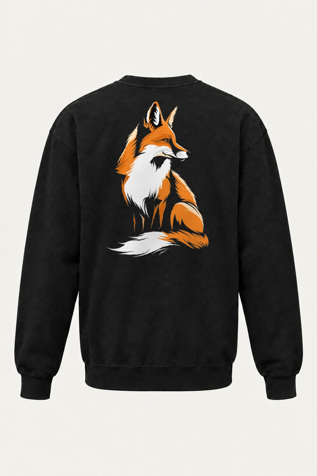 "Curled Fox Line Art" Heavy Blend Unisex Crewneck Sweatshirt | Gildan 18000