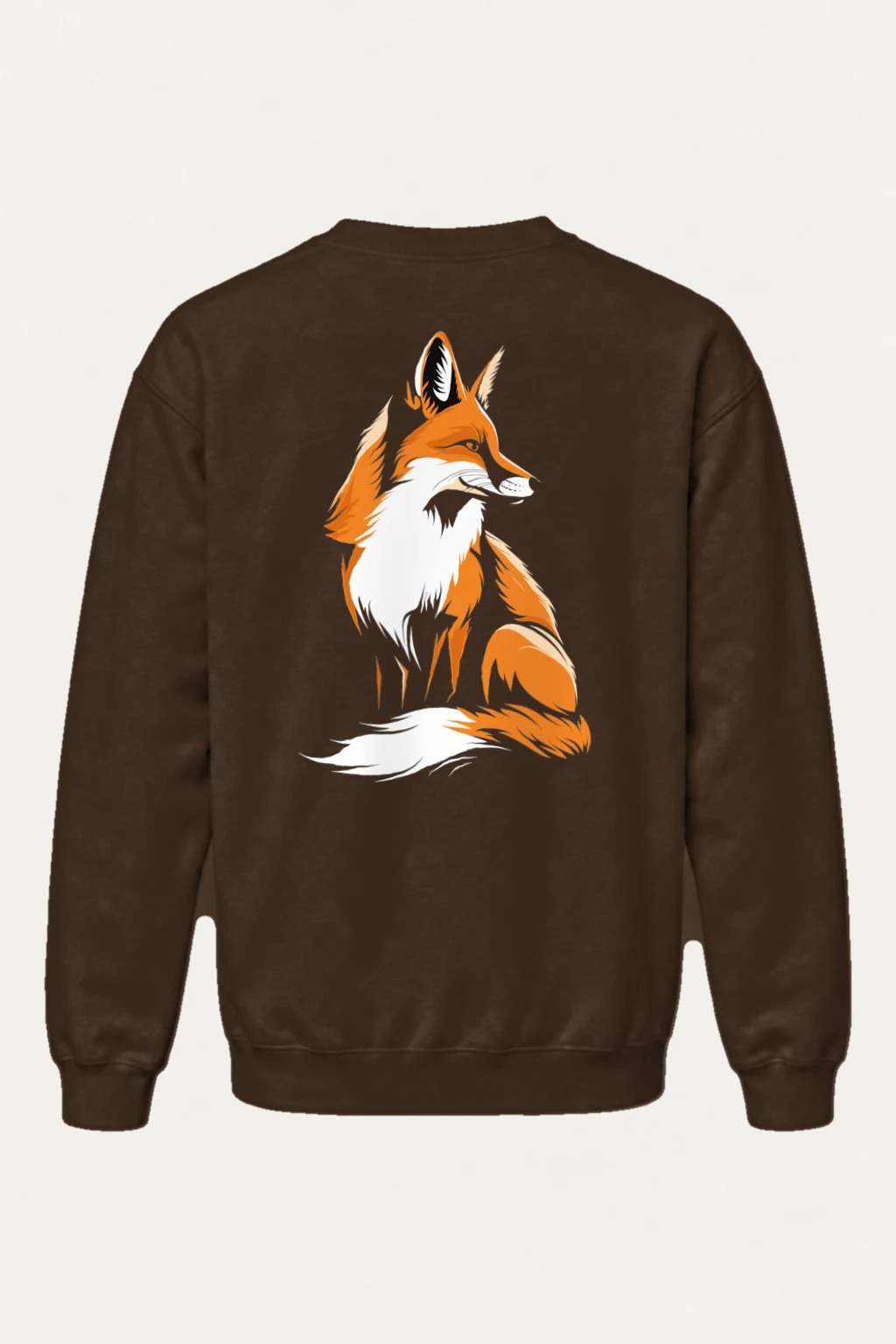 "Curled Fox Line Art" Heavy Blend Unisex Crewneck Sweatshirt | Gildan 18000