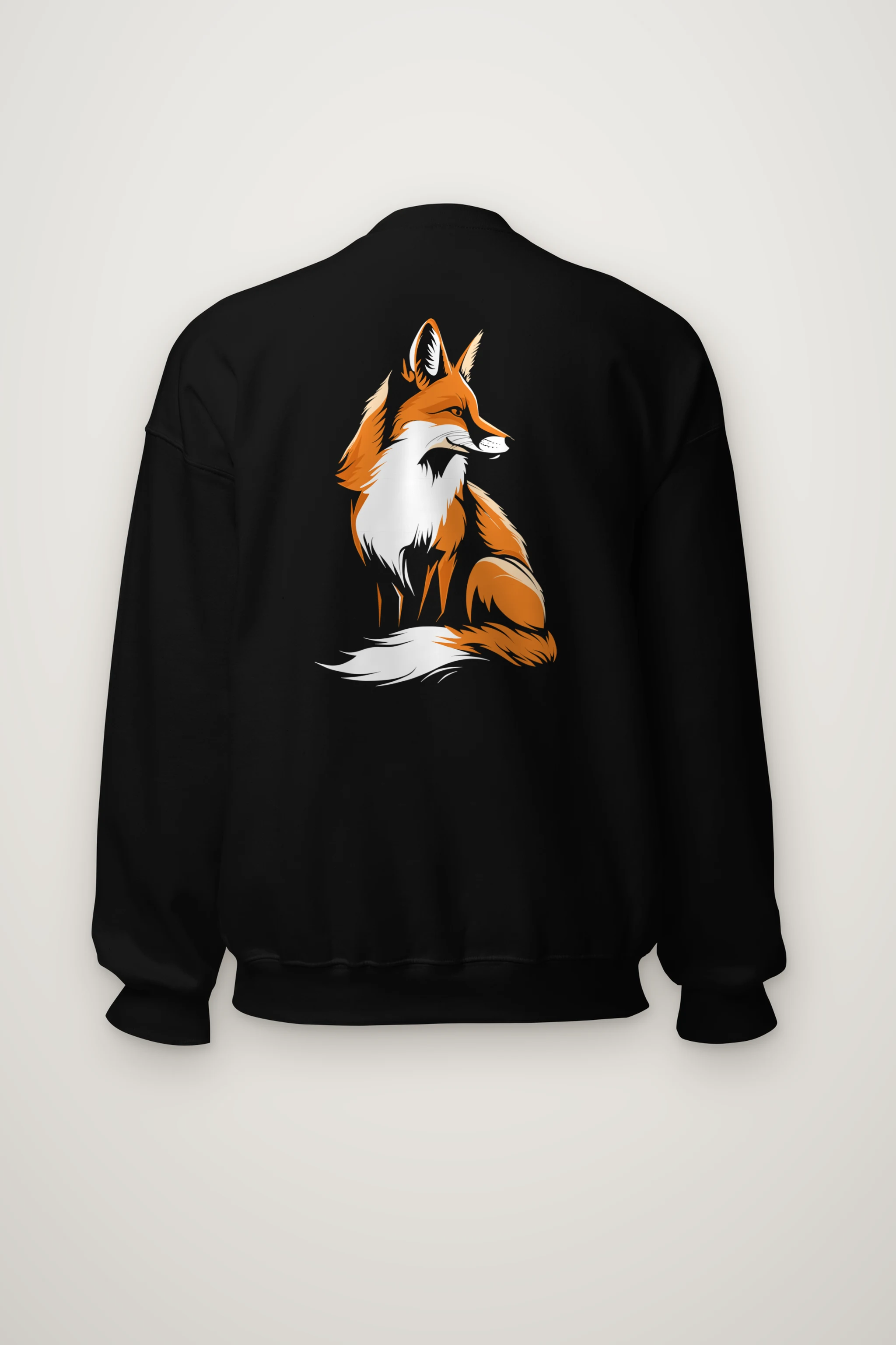 "Curled Fox Line Art" Heavy Blend Unisex Crewneck Sweatshirt