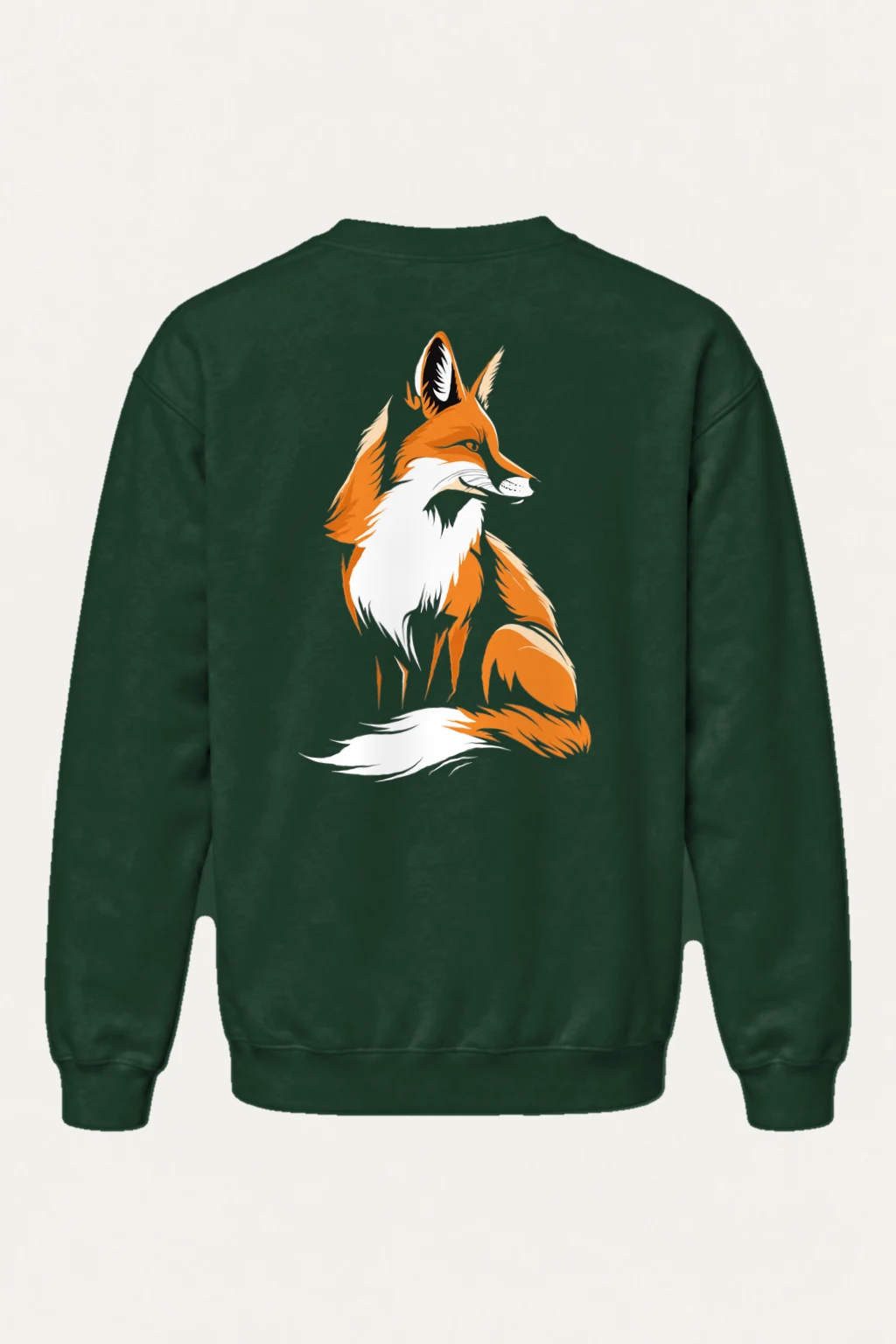 "Curled Fox Line Art" Heavy Blend Unisex Crewneck Sweatshirt | Gildan 18000