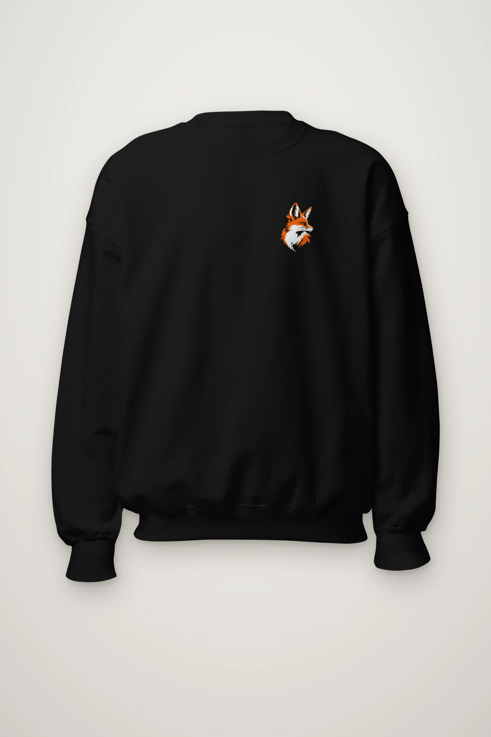 "Curled Fox Line Art" Heavy Blend Unisex Crewneck Sweatshirt