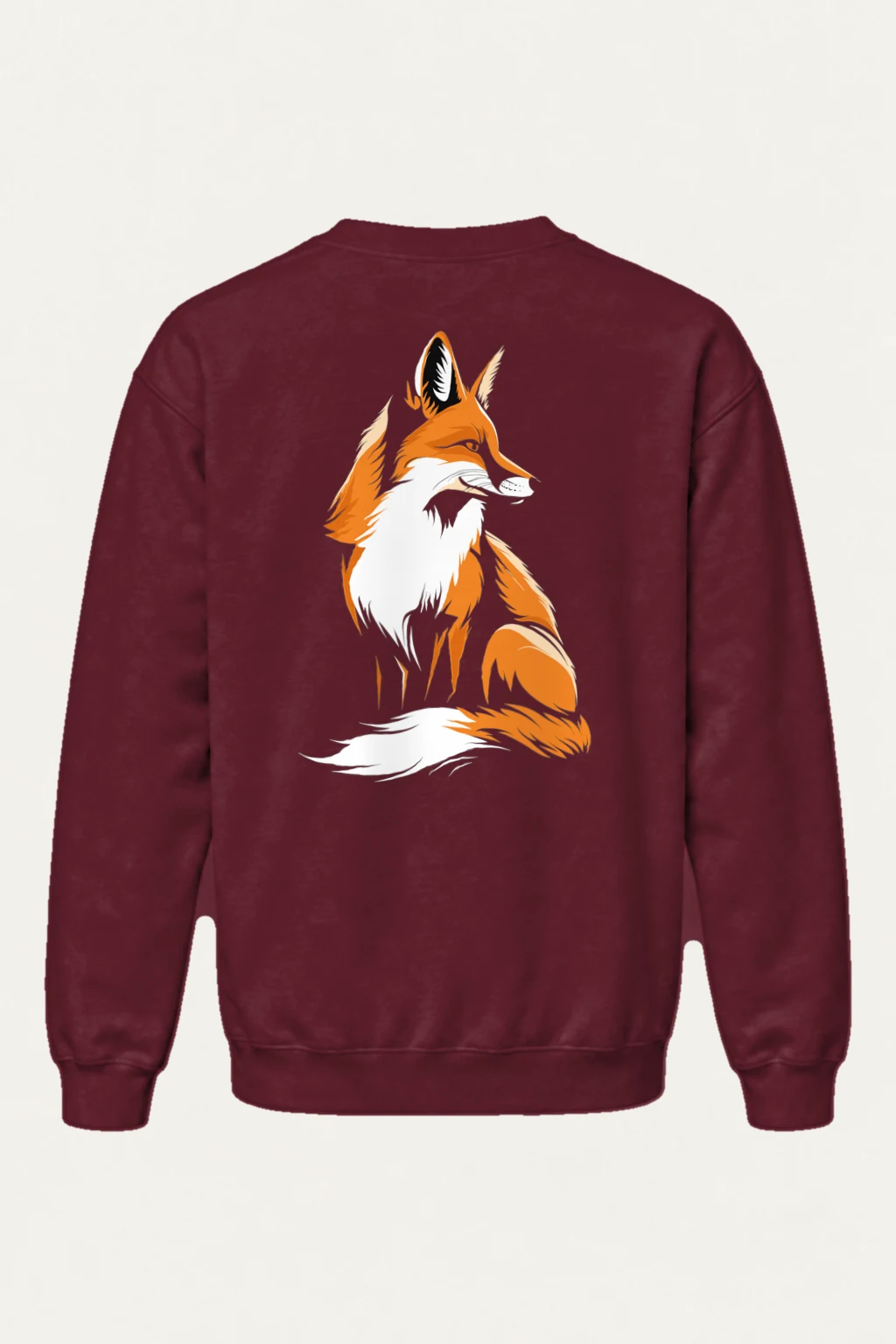 "Curled Fox Line Art" Heavy Blend Unisex Crewneck Sweatshirt | Gildan 18000