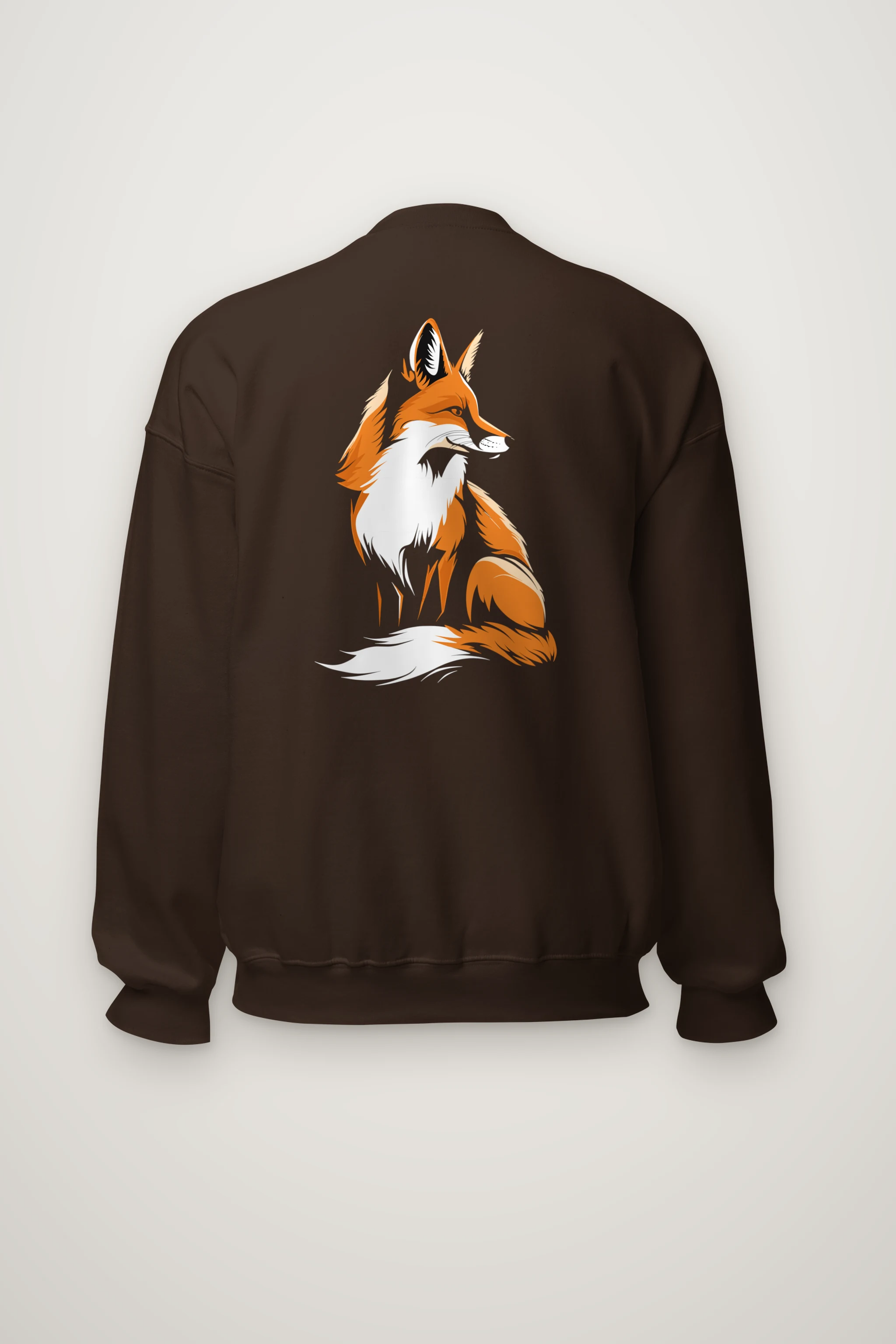 "Curled Fox Line Art" Heavy Blend Unisex Crewneck Sweatshirt
