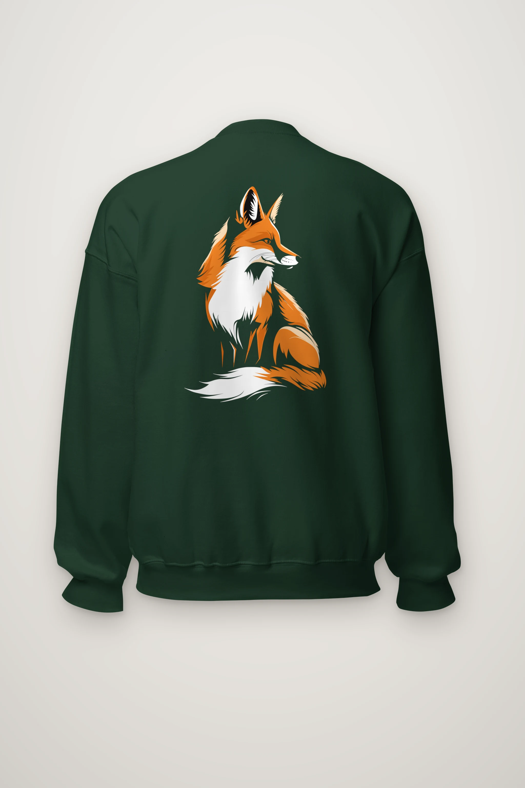 "Curled Fox Line Art" Heavy Blend Unisex Crewneck Sweatshirt