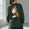 "Curled Fox" Unisex Longsleeve T-shirt | Gildan 2400